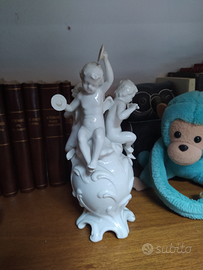 Statuetta angioletti ceramica