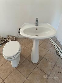 Coppia lavandino a colonna + vaso