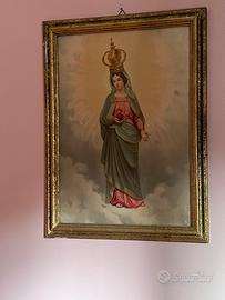 Quadro antico “ La Madonna” con cornice dorata