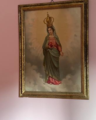 Quadro antico “ La Madonna” con cornice dorata