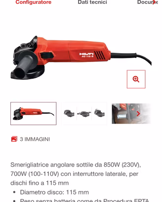 smerigliatrice Hilti