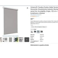 tenda a rullo termica oscurante