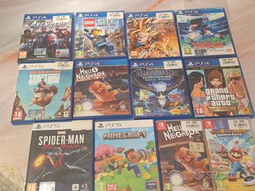 giochi originali ps4 e ps5 e nintendo swic