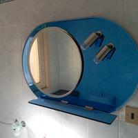 specchio bagno blu