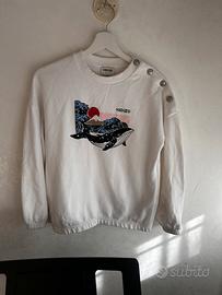 Felpa Kenzo Kids bianca bambina – stampa balena