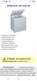 Congelatore pozzetto 170lt Whirpool