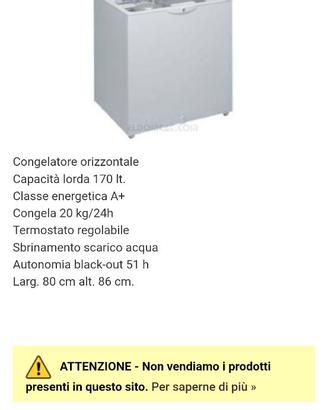 Congelatore pozzetto 170lt Whirpool