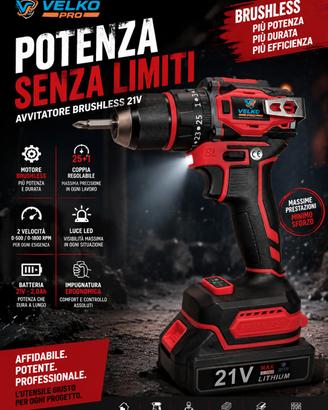 Avvitatore a batteria con percussione Brushless 