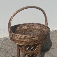 Cesta in vimini ovale con manico – stile rustico