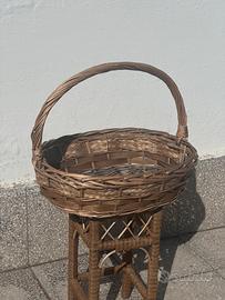 Cesta in vimini ovale con manico – stile rustico