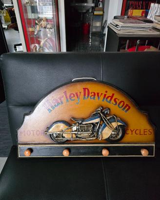 attaccapanni legno arredo  harley davidson