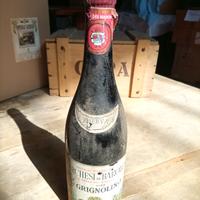 Bottiglia vino Grignolino da collezione