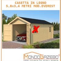 Garage box legno casetta 580x340cm /34mm NUOVO