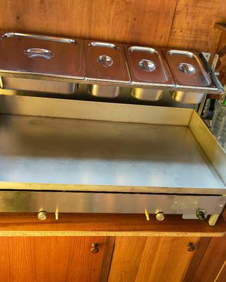 Piastra, frytop, barbecue gas  inox 