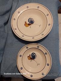 ceramiche artigianali pugliesi con disegno gallo