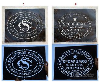 Targa rame insegna pubblicitaria Capuano Napoli