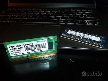 RAM  SO-DIMM , DDR3 SDRAM  Hynix e Patriot 2gb