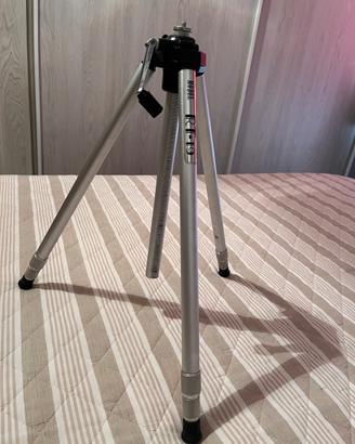 Treppiede fotografico regolabile in alluminio