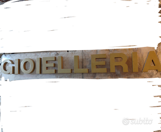 Insegna negozio GIOIELLERIA in 3D PVC spedisco