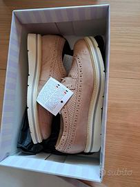 Scarpe francesine per donna in pelle n 37 beige nu
