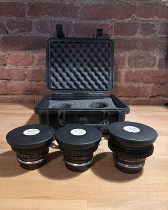 LeicaR cine set 16-35-50mm Elmarit e Summicron EF