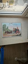 Quadro carovana Vintage  classica Rétro cavalli