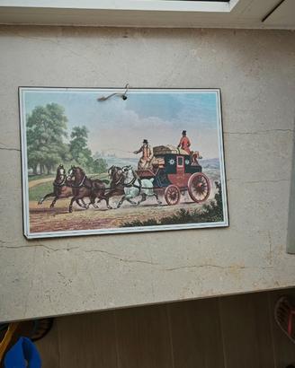 Quadro carovana Vintage  classica Rétro cavalli