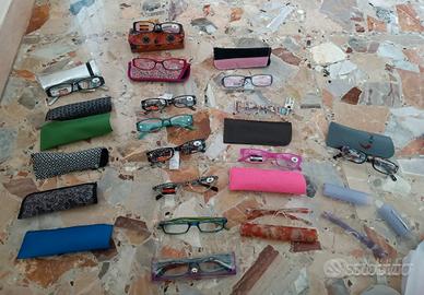 stock 15 occhiali da vista 1.0 nuovi con custodia