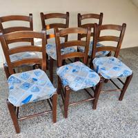 Sedie in legno e paglia