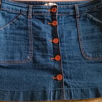 minigonne blu jeans,  nera e blu
