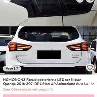 Fari  ful led black per qashqai dal 2016 al 2021