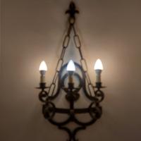 Lampadario ferro battuto vintage