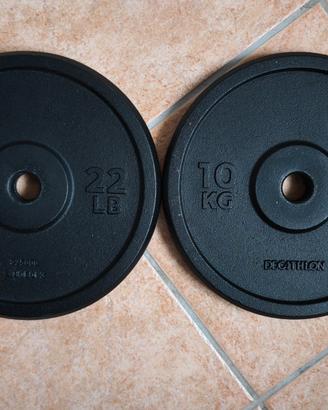 Coppia Dischi Ghisa 10 kg Decathlon (Foro 28mm)