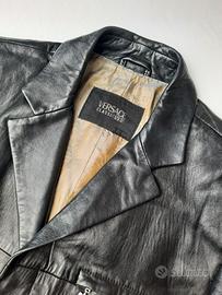 Giacca blazer in pelle vintage Versace V2