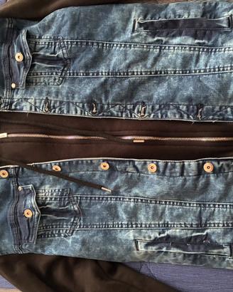 Giacca con felpa di jeans