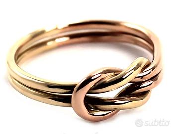 anello con nodo oro 10 kt