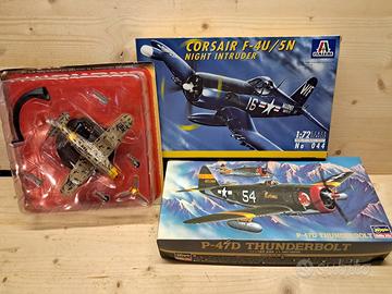 Lotto modellismo 1/72 Corsair, P47 + Macchi 202