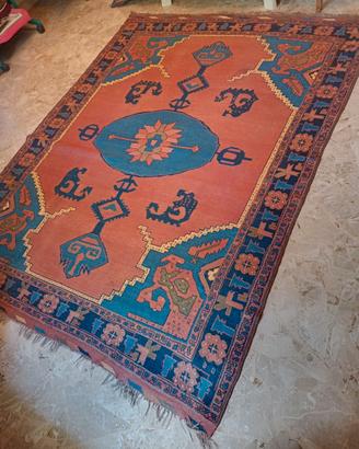 Tappeto Uzbek  Gazni grande 190x250 cm terracotta