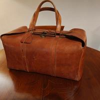 Borsone da viaggio vintage in cuoio naturale