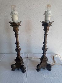 Lampade - Bronzo - Candelabri trasformati