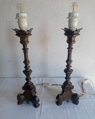 Lampade - Bronzo - Candelabri trasformati