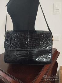 borsa vintage in pelle di coccodrillo 