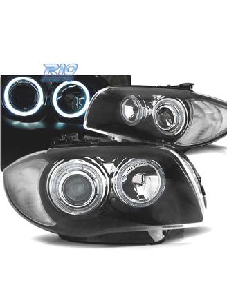 FARI BMW E81 E87 E82 E88 OCCHI ANGEL LED NERI