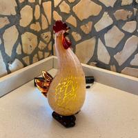 Gallo in vetro soffiato stile Murano 29 cm
