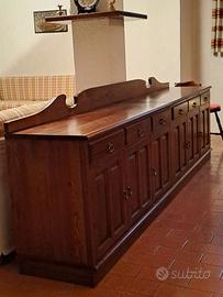 Credenza Bassa In Legno Massiccio