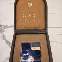 Accendino Gucci Vintage Firenze Smalto Blu GG 1970