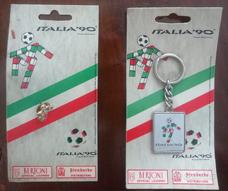 Spilla+Portachiavi Mondiali Italia '90 vintage