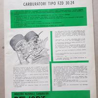 Dell'Orto carburatore FZD x Opel Kadett 2 depliant