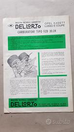Dell'Orto carburatore FZD x Opel Kadett 2 depliant