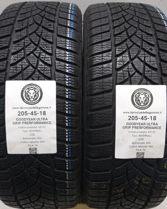 2 GOMME 205 45 18 GOODYEAR A63102